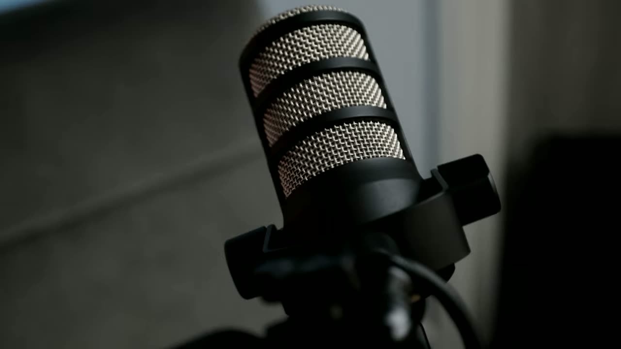 Studio microphone, close up.